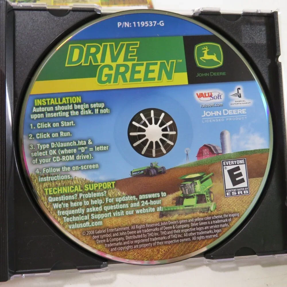 Drive Green JOHN DEER Computer Game OUT OF DATE SOFTWARE